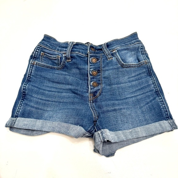 Hollister high rise short 3” blue size 00 - Picture 1 of 6